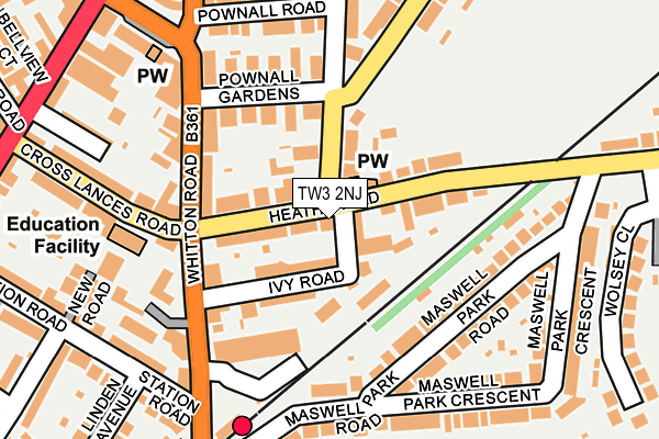 TW3 2NJ map - OS OpenMap – Local (Ordnance Survey)