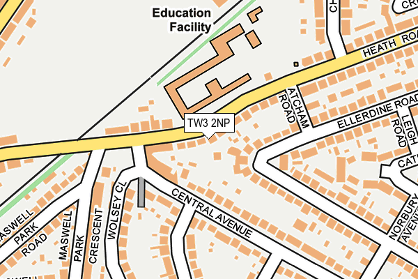 TW3 2NP map - OS OpenMap – Local (Ordnance Survey)