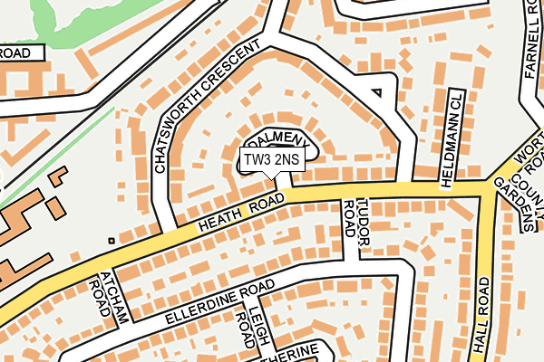 TW3 2NS map - OS OpenMap – Local (Ordnance Survey)