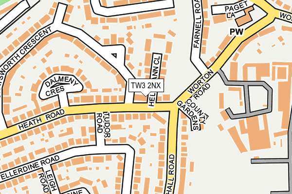 TW3 2NX map - OS OpenMap – Local (Ordnance Survey)