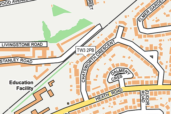 TW3 2PB map - OS OpenMap – Local (Ordnance Survey)