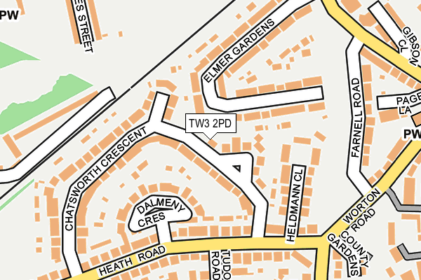 TW3 2PD map - OS OpenMap – Local (Ordnance Survey)