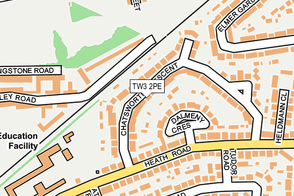TW3 2PE map - OS OpenMap – Local (Ordnance Survey)