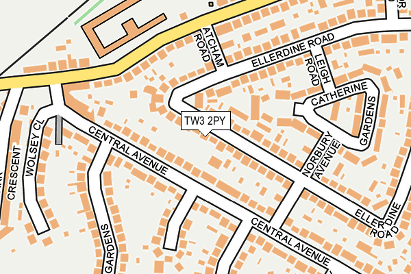 TW3 2PY map - OS OpenMap – Local (Ordnance Survey)
