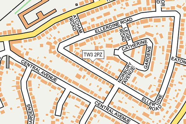 TW3 2PZ map - OS OpenMap – Local (Ordnance Survey)