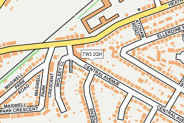 TW3 2QH map - OS OpenMap – Local (Ordnance Survey)