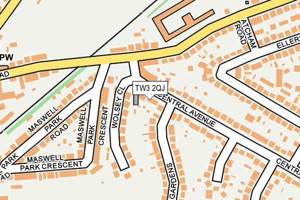 TW3 2QJ map - OS OpenMap – Local (Ordnance Survey)