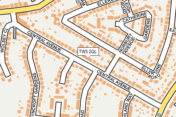 TW3 2QL map - OS OpenMap – Local (Ordnance Survey)