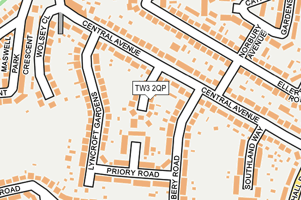 TW3 2QP map - OS OpenMap – Local (Ordnance Survey)