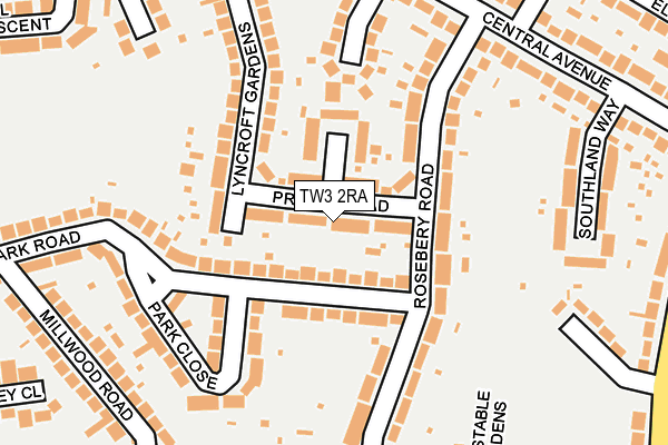 TW3 2RA map - OS OpenMap – Local (Ordnance Survey)