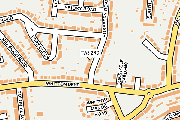 TW3 2RD map - OS OpenMap – Local (Ordnance Survey)