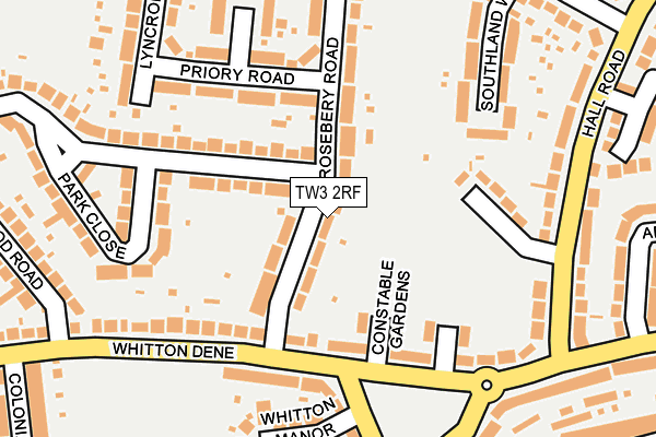 TW3 2RF map - OS OpenMap – Local (Ordnance Survey)