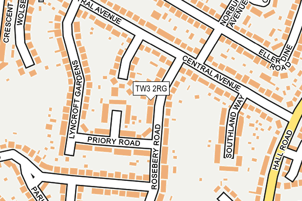 TW3 2RG map - OS OpenMap – Local (Ordnance Survey)