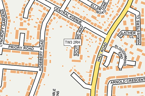 TW3 2RH map - OS OpenMap – Local (Ordnance Survey)