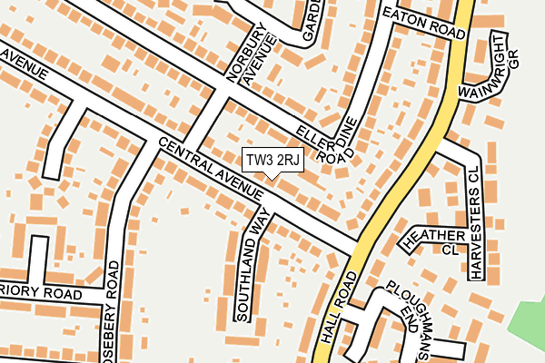 TW3 2RJ map - OS OpenMap – Local (Ordnance Survey)