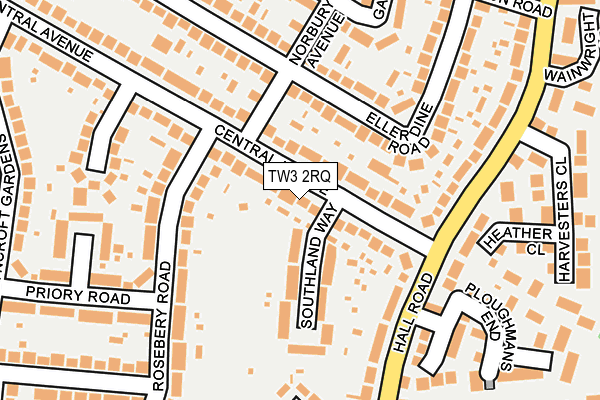 TW3 2RQ map - OS OpenMap – Local (Ordnance Survey)