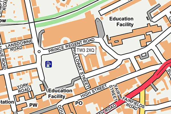 TW3 2XQ map - OS OpenMap – Local (Ordnance Survey)