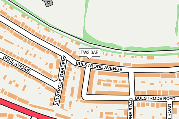 TW3 3AE map - OS OpenMap – Local (Ordnance Survey)