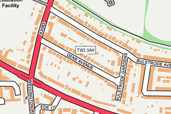 TW3 3AH map - OS OpenMap – Local (Ordnance Survey)