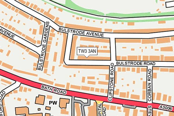 TW3 3AN map - OS OpenMap – Local (Ordnance Survey)