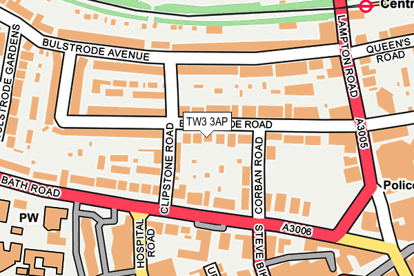 TW3 3AP map - OS OpenMap – Local (Ordnance Survey)