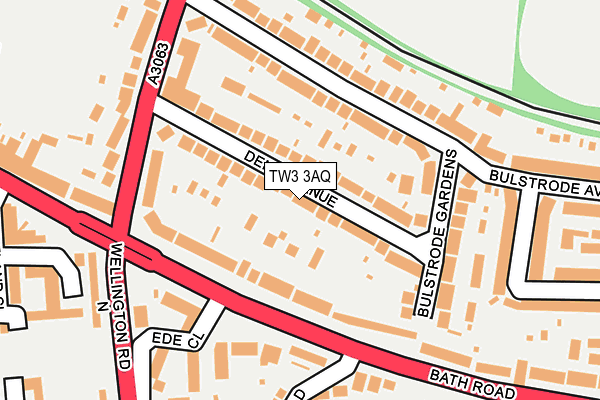 TW3 3AQ map - OS OpenMap – Local (Ordnance Survey)