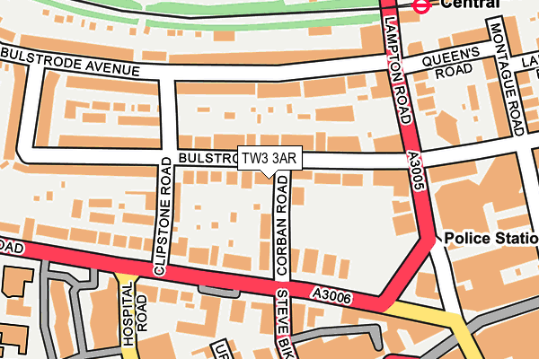 TW3 3AR map - OS OpenMap – Local (Ordnance Survey)
