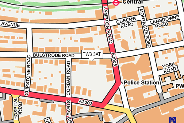TW3 3AT map - OS OpenMap – Local (Ordnance Survey)