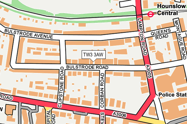 TW3 3AW map - OS OpenMap – Local (Ordnance Survey)
