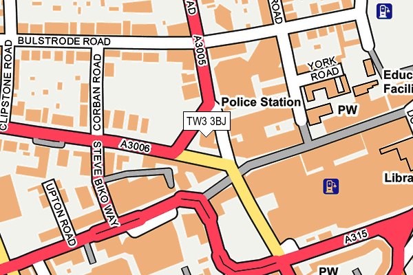 TW3 3BJ map - OS OpenMap – Local (Ordnance Survey)