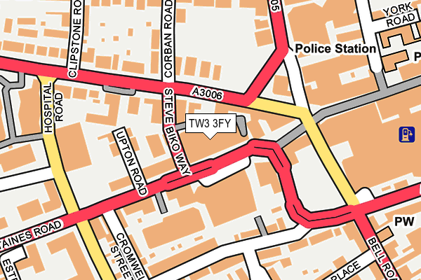 TW3 3FY map - OS OpenMap – Local (Ordnance Survey)