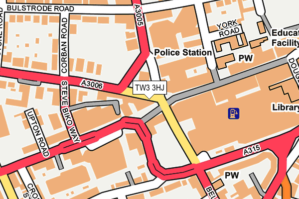 TW3 3HJ map - OS OpenMap – Local (Ordnance Survey)