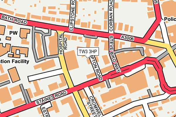 TW3 3HP map - OS OpenMap – Local (Ordnance Survey)