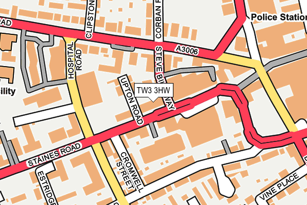 TW3 3HW map - OS OpenMap – Local (Ordnance Survey)