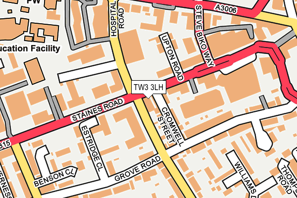 TW3 3LH map - OS OpenMap – Local (Ordnance Survey)