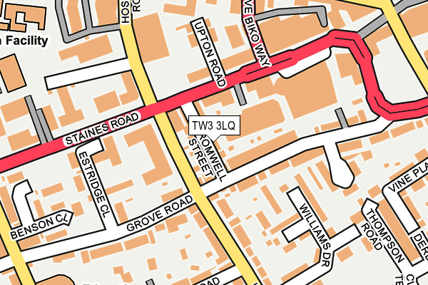 TW3 3LQ map - OS OpenMap – Local (Ordnance Survey)