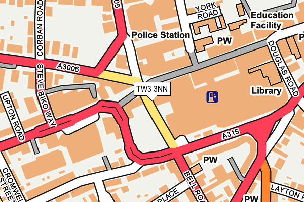 TW3 3NN map - OS OpenMap – Local (Ordnance Survey)