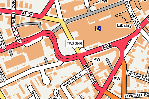 TW3 3NR map - OS OpenMap – Local (Ordnance Survey)