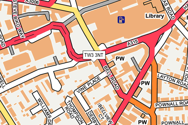 TW3 3NT map - OS OpenMap – Local (Ordnance Survey)