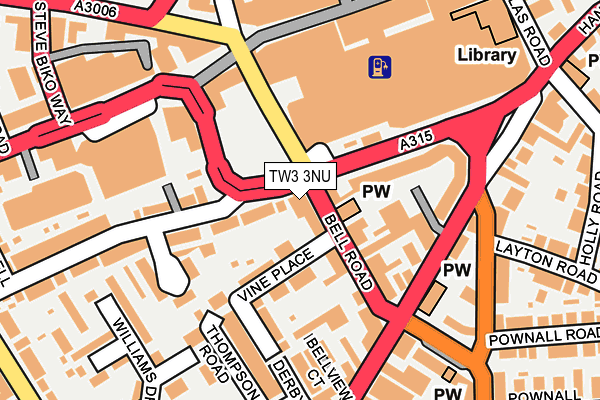 TW3 3NU map - OS OpenMap – Local (Ordnance Survey)