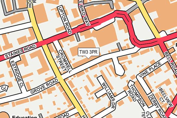 TW3 3PR map - OS OpenMap – Local (Ordnance Survey)
