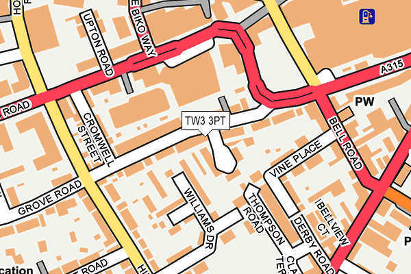TW3 3PT map - OS OpenMap – Local (Ordnance Survey)