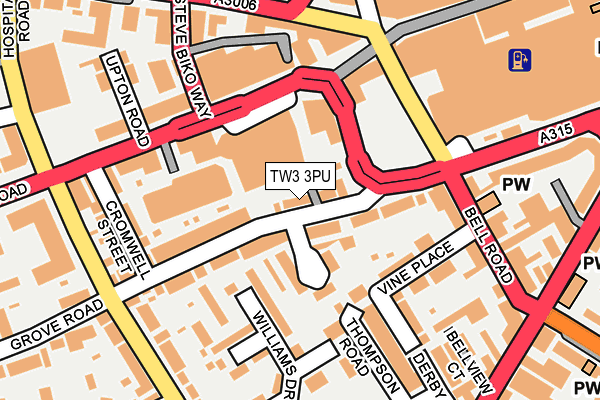 TW3 3PU map - OS OpenMap – Local (Ordnance Survey)