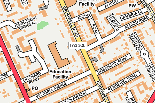 TW3 3QL map - OS OpenMap – Local (Ordnance Survey)