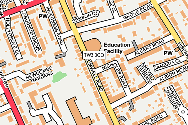TW3 3QQ map - OS OpenMap – Local (Ordnance Survey)