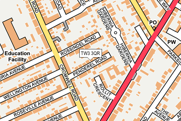 TW3 3QR map - OS OpenMap – Local (Ordnance Survey)