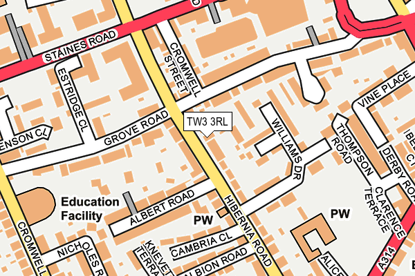 TW3 3RL map - OS OpenMap – Local (Ordnance Survey)