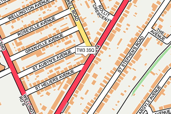 TW3 3SQ map - OS OpenMap – Local (Ordnance Survey)