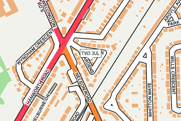 TW3 3UL map - OS OpenMap – Local (Ordnance Survey)