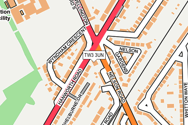 TW3 3UN map - OS OpenMap – Local (Ordnance Survey)